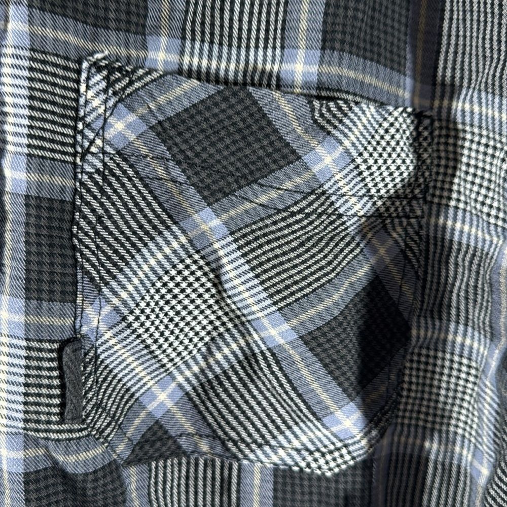 FREE PEOPLE WILDSIDE PLAID TUNIC TOP IN Blue Black Plaid XS New - Picture 8 of 9